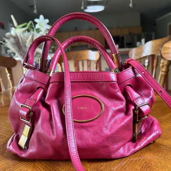 Chloe Pink Leather two way crossbody - Picture 1 of 13